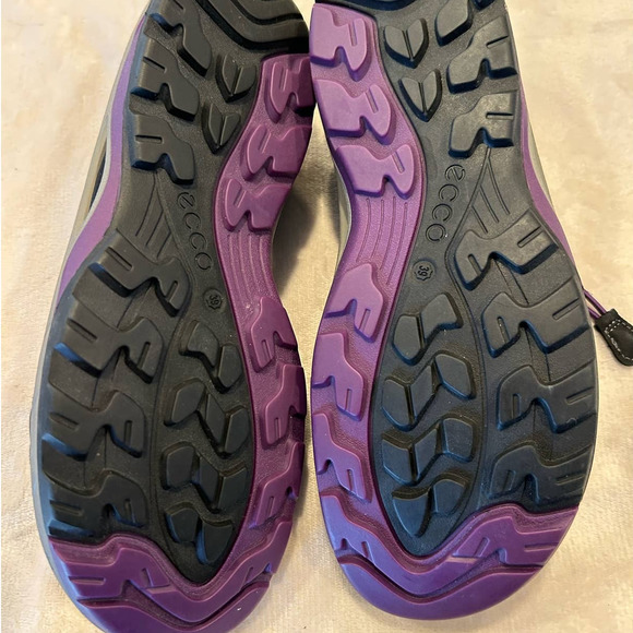 ECCO Purple and Black Yak Leather Sport Hiking Sandle, Size 39 - Picture 6 of 7
